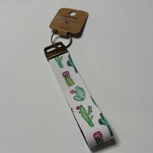 Cactus Pattern Keychain Wristlet